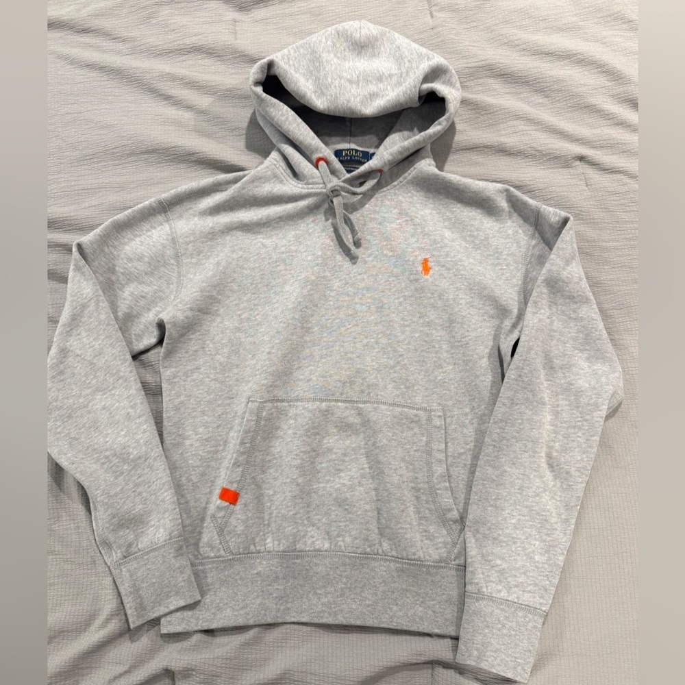 Polo Ralph Lauren Performance Pullover Hoodie Grey/Orange
